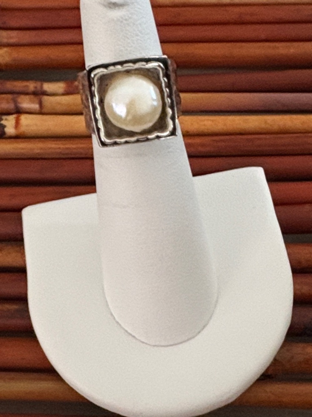 Silpada Sterling Freshwater Pearl Ring Size 4.5